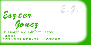 eszter goncz business card